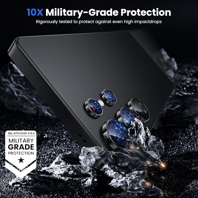 WSKEN for Samsung Galaxy S25 Ultra Camera Lens Protector - Ultra Thin | Case Friendly, 9H Shatterproof Tempered Glass, Anti Scratch Metal Circle, Camera Screen Protector Cover Accessories, Black - Image 4