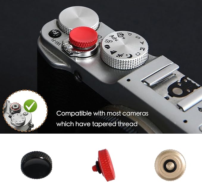 Shutter Release Button Accessories, Copper Camera Soft Shutter Button | Fits for Fuji X-T3 X100 X100S X-T10 X-T20 X-T30 Xpro1, 3 Color - Image 5