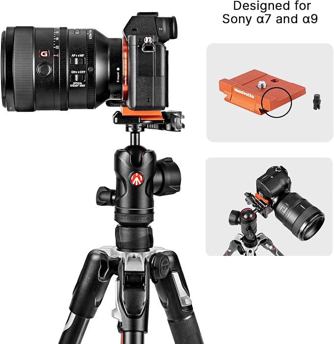 Manfrotto Befree Advanced Camera Tripod Kit Compatible with Sony Alpha7 and Alpha9 Cameras, Tripod Travel Kit with Ball Head and Lever Closure, Aluminium Tripod for Camera Accessories, DSLR,Mirrorless - Image 5