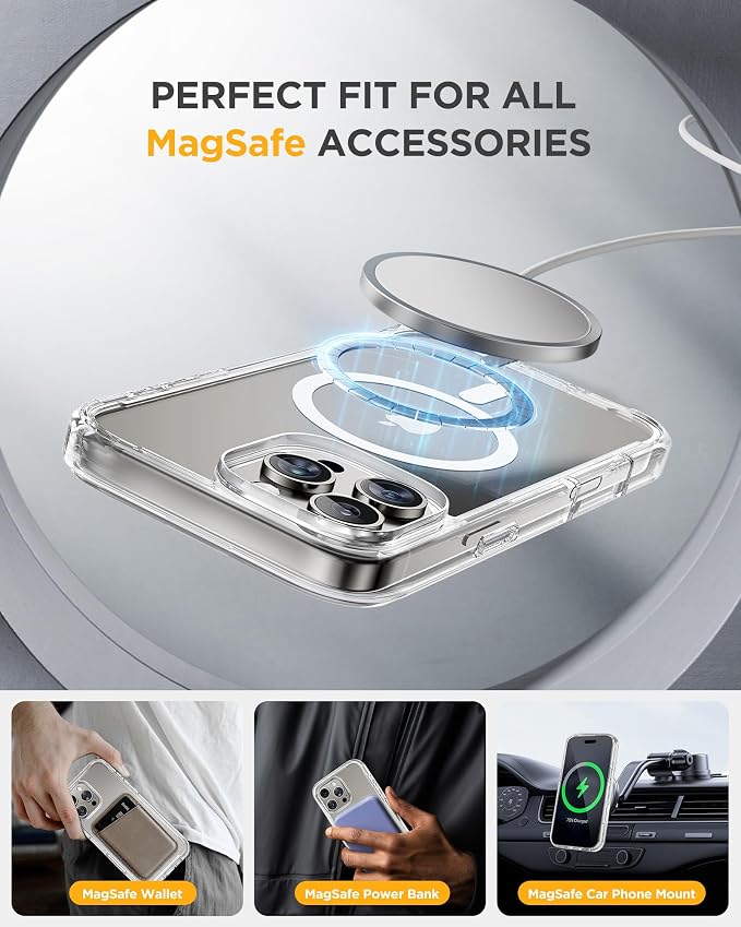 miracase Privacy for iPhone 16 Pro Max Case, 25° Anti-Spy, Clear | Built-in Privacy Screen Protector, Compatible with MagSafe, Full Camera Protection, 360° Full Body Shockproof Phone Case 6.9" - Image 5