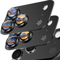 SiHPuoy Camera Lens Protector for iPhone 17 Pro Max, Tempered Glass, Black | 2pcs, 9H+ Hardness, Military Grade Shatterproof, Anti-Scratch, Case Friendly, Metal Camera Cover, Does not Affect Night Shots by SiHPuoy