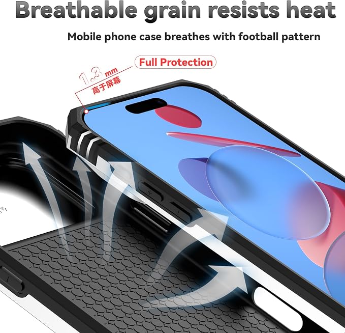 SunStory Phone Case for iPhone 17 Pro Max Case with HD Screen Protector & Slide Camera Cover & Rotated Ring Kickstand, [Military-Grade] Phone Case for iPhone 17 Pro Max, Silver - Image 7