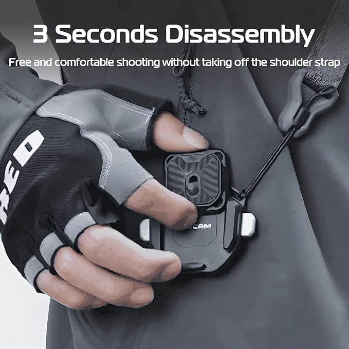 ULANZI F38 Camera Shoulder Strap Mount | Quick Release Kit for Shoulder Straps Kit V2, QR Plate Camera Tripod Mount - Image 2