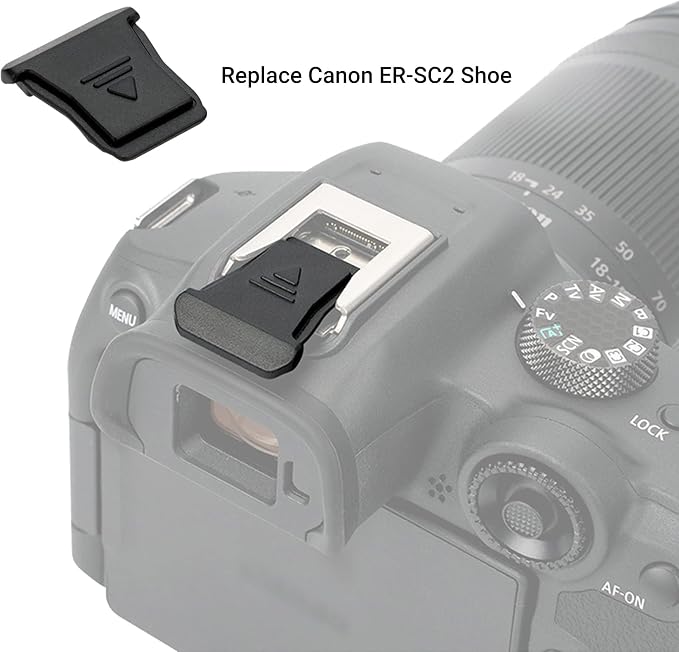 2PCS Camera Shoe Cover for Canon EOS R8 R50 R6 Mark II R5 Mark II R7 R10 R3 R5C,Replaces Canon ER-SC2 Shoe Cover, Flash Hot Shoe Cover Cap for Canon R8 R50 R6 R5 Mark II R7 R10 R3 R5C (NOT Fits EOS R5 - Image 2