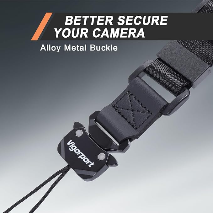 Vigorport Camera Strap, Crossbody Shoulder Strap, Camera Neck Strap with Quick Release Metal Buckle for DSLR/Binoculars - Image 3
