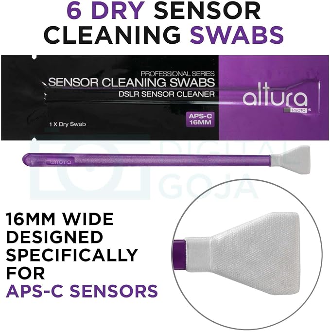 Altura Photo Camera Cleaning Kit, APS-C Sensor Cleaner for DSLR Mirrorless | Streak-Free Results, Includes All-Natural Cleaner, Swabs, Pen, Blower, Brush, Cloth & Hard Case - Image 4