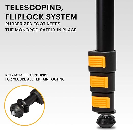 KODAK 72-Inch Camera Monopod with Phone Adapter, Aluminum - Image 5
