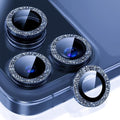 2 Set Camera Lens Protector for iphone 17 Pro Max/17 Pro,Ultra HD 9H Tempered Glass Camera Protector,Anti Scratch Women Girls Shiny Camera Cover for iphone 17 ProMax/17 Pro,Glitter Blue by Unknown