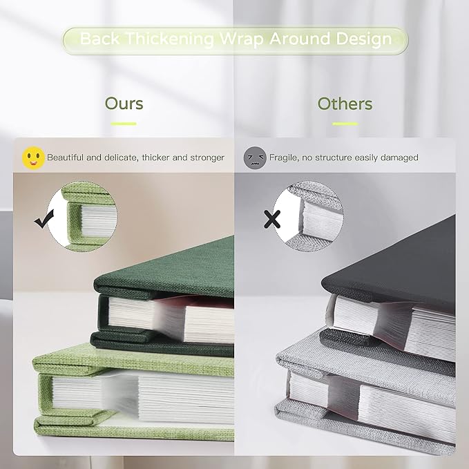 Popotop Large Photo Album Self Adhesive 4x6 5x7 8x10 Scrapbook Album DIY Picture Book,Gifts for Mom,Family Baby and Wedding,with Metal Pen and Plastic Board - Image 6