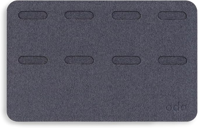 ODA - Super Slim SD & microSD Card Holder - Fits in a Wallet - Microfiber - 1mm Thin (Dark Grey, 8 microSD) by ODA