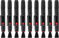 PATIKIL Camera Dusting Brush, Multifunction Cleaning Brush Keyboard Lens Cleaning Pen Screen Lens Cleaner for Vinyl Records, LP Scan, SLR & Computer Screens,9 Pcs Red by PATIKIL