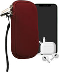 kwmobile Universal Phone Pouch Size M - 5.5" - Neoprene Smartphone Pouch with Zip - Water-Repellent Mobile Phone Case - Sleeve in Bordeaux by kwmobile