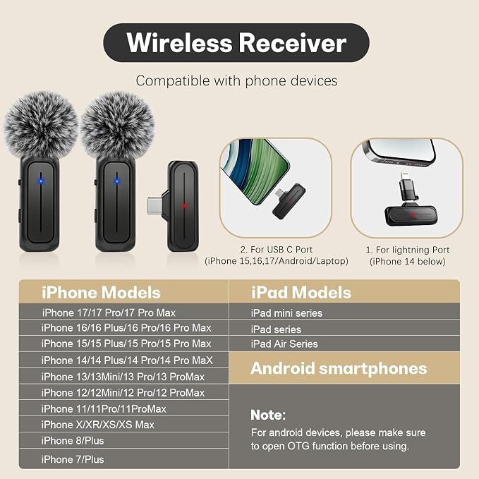 MAYBESTA Wireless Mini Microphone for iPhone Android Phone - Bluetooth Lapel Microphones with Charging Case for Video Recording - 2 Clip on Content Creator Mics for Tiktok YouTube Vlog - Image 2