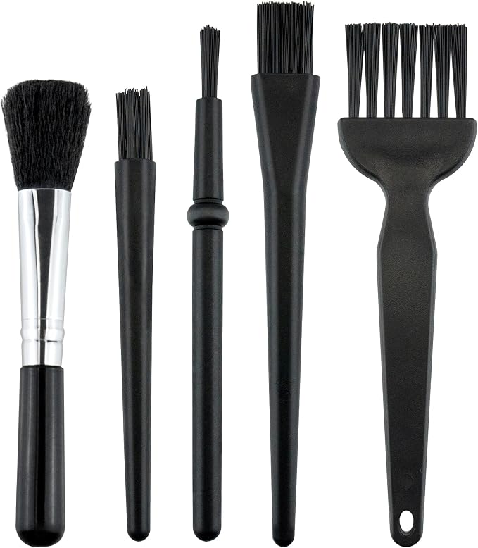 5 PCS Mini Keyboard Brushes, Anti-Static Brush for Small Spaces | 5 Different Types of Cleaning Brushes, Portable Nylon Bristle Brush, for Cleaning Small Crevices and Crannies by Juxiamal