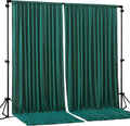 Hunter Green Backdrop Curtain-Wrinkle-Free Polyester Fabric Green Photography Curtains for Wedding Party Photo Background Decorations- 8 X10FT (Hunter Green) by WishCare
