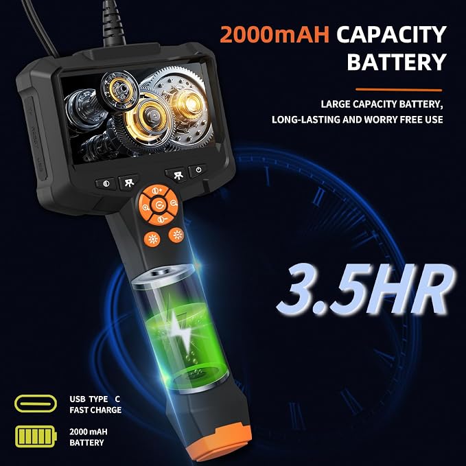 Daxiongmao Endoscope Camera with Light, 1080P HD Borescope, IP67 Waterproof Snake Camera – Ideal for Inspecting Walls, Vents, Automotive Engines, Pipes – A Great Gift Tool for Men (33ft) - Image 4