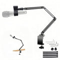 Low Profile Mic Boom Arm, 360° Rotatable 3-Section Foldable Desk Microphone Stand, 2.5kg Heavy Duty C Clamp Mic Mount with 1/4 3/8 5/8 Screw Adapter for Streaming Podcast(C Clamp Mount) by MeetRade