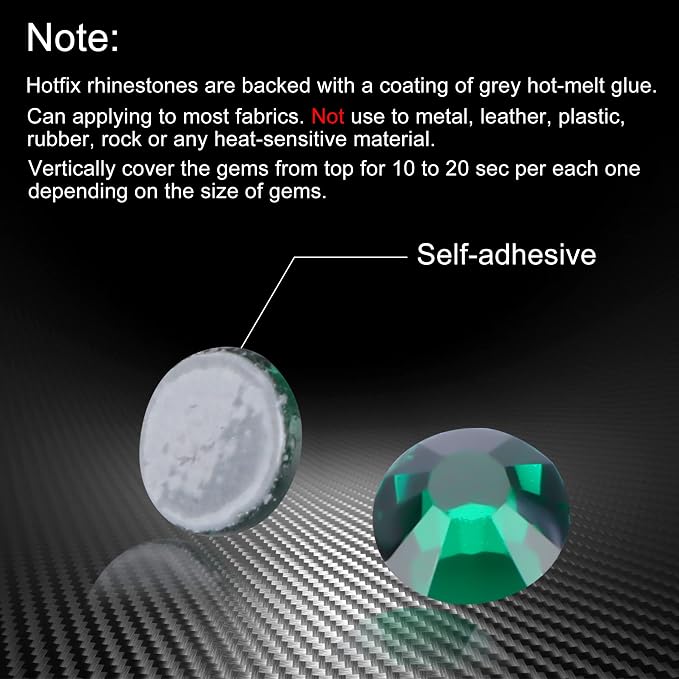 Jollin Hotfix Rhinestones Flatback Crystal Gems 6.4mm SS30, Dark Green | 288pcs Hot Fix Crystals Glass Rhinestones for Bedazzling, Crafting, Clothes, Shoes & Accessories DIY Decoration - Image 5
