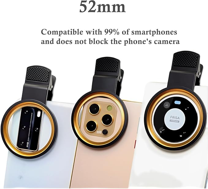 52mm Clip-on ND 2-400 Phone Lens Filter for iPhone16 15 14 13 12 11,Samsung BLU, Motorola, Xiaomi and Other Smart Phones.Neutral Density Used for reducing Light and for time-Lapse Photography. - Image 8