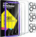 Milomdoi Screen Protector for Apple iPhone 14 Pro Max, Tempered Glass | 3+3 Pack, 9H+ Hardness, Camera Lens Protector, Military Grade Shatterproof, Easy Installation, No Bubbles, Case Friendly by Milomdoi