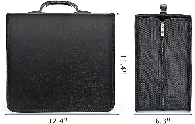 alavisxf xx CD Case, 432 Capacity Nylon Heavy Duty Organizer Wallet for Car | CD DVD Binder, Portable Handle, Zipper Closure, Anti-Slip Sleeves, Movie Media Disc Storage, for Home Office Travel - Image 4
