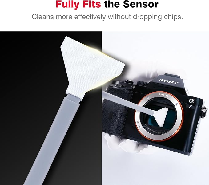 VSGO Full Frame Sensor Cleaning Kit VS-S03-6 | for Nikon Sony Canon DSLR Camera Cleaning, 6Pcs 24mm Full Frame Sensor Cleaning Swabs, 10ml Sensor Cleaner - Image 2