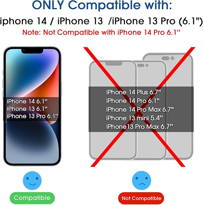 amFilm OneTouch for iPhone 14 Screen Protector 6.1'' Tempered Glass | Auto-Alignment, 30s Install, Bubble Free, Scratch & Drop Protection, HD Clear, Camera Lens Protector[2+2 Pack] (14-6.1'') - Image 2