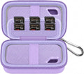 Comecase Dual SSD Case for SanDisk Extreme Portable SSD and Extreme PRO | Holds 2 Drives & 12 SD Cards, Elastic Strap Fit 500GB/1TB/2TB/4TB/8TB, Cable Groove & Carabiner for Travel, Purple, Box Only by COMECASE