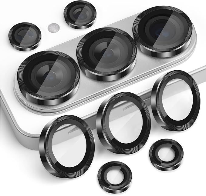 Camera Lens Protector for Samsung Galaxy S26 Ultra, Black | Tempered Glass, Auto-align Tray, Easy Installation, Case Friendly, Anti-Scratch, HD Clear, Ultra Slim by Rayorcon