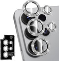 for Samsung Galaxy S26 Ultra Camera Lens Protector, Individual Metal Ring Tempered Glass Lens Cover, [Strong Adsorption] Scratch Resistant Ultra-Thin HD Clear Lens Cover, 1 Set-Gray Sparkly by Btscase