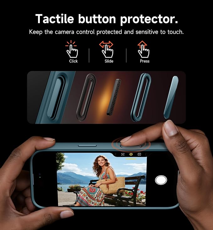 SURITCH for iPhone 17 Pro Max Case with Camera Control Cover, Camera Cover and Adjustable Kickstand, Compatible with MagSafe, Shockproof Bumper Protective Cases 6.9 Inch, Lake Green - Image 6