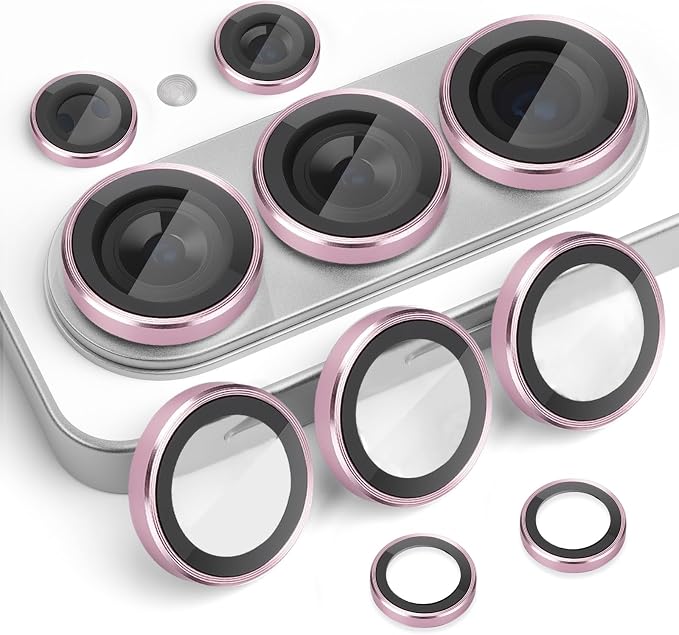 Camera Lens Protector for Samsung Galaxy S26 Ultra, Pink | Tempered Glass, Auto-align Tray, Easy Installation, Case Friendly, Anti-Scratch, HD Clear, Ultra Slim by Rayorcon