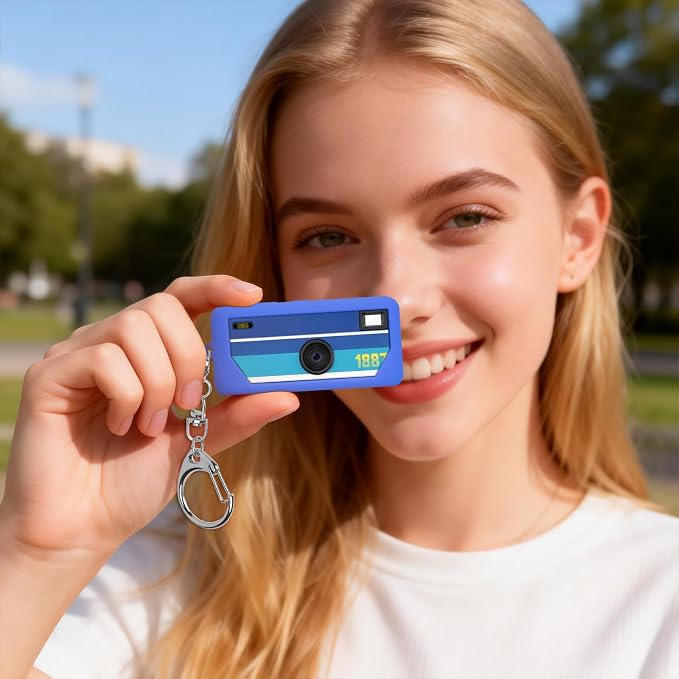 Silicone Case for Kodak CHARMERA Millennium Keychain Mini Digicam Blind Box | Soft Keychain Camera Sleeve, Precise Cutouts, Case-On Charging & SD Card Access, For Collectors & Daily Carry, Sky Blue - Image 9