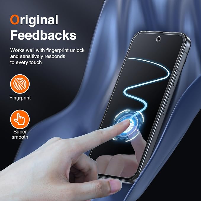 LK 2 Pack for Google Pixel 9 Screen Protector+2 Pack Camera Lens Protector | HD Ultra-thin, 9H Hardness Tempered Glass Laptop Screen Protector for Pixel 9 [Fingerprint Compatible] Bubble-Free - Image 5