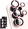 for Samsung Galaxy S26 Ultra Camera Lens Protector, Individual Metal Ring Tempered Glass Lens Cover, [Strong Adsorption] Scratch Resistant Ultra-Thin HD Clear Lens Cover, 1 Set-Pink Shine by Btscase