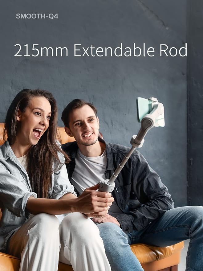ZHIYUN Smooth Q4 Gimbal Stabilizer, 3-Axis Smartphone Phone Gimbal, Built-in Extension Rod, Foldable and Portable, Android and iPhone Gimbal, Vlogging, TikTok YouTube Video - Image 3