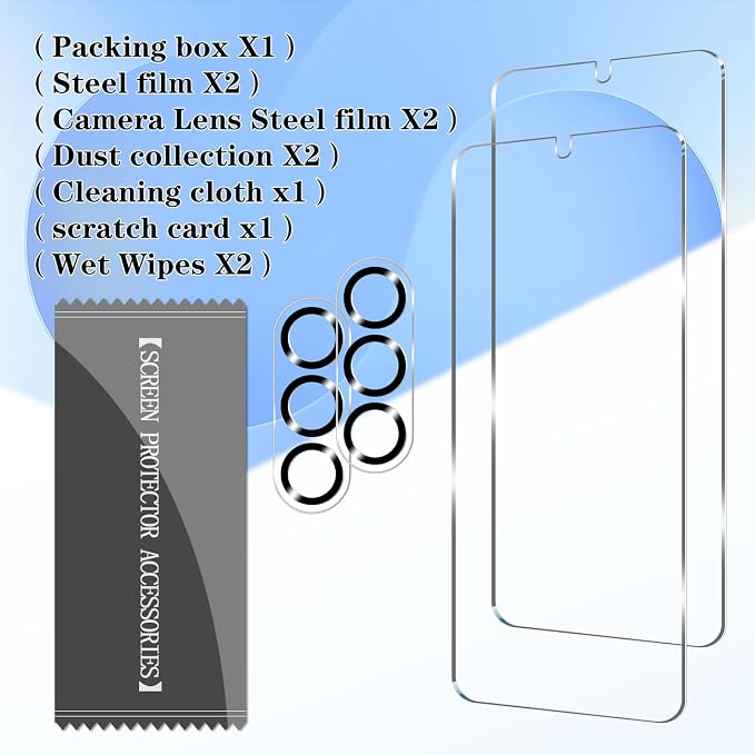 BIGFACE Galaxy S25 Plus Tempered Glass Screen Protector + Camera Lens Protector [2 + 2 Pack][Case Friendly][Anti-Scratch][Ultrasonic Fingerprint Unlock] HD Protective Film for Samsung Galaxy S25 Plus - Image 7