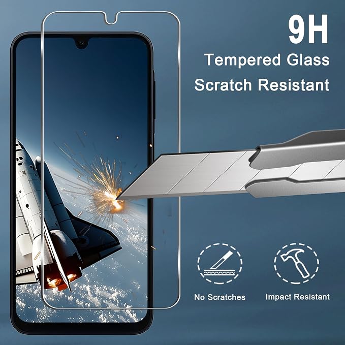 [3+3 Pack] Galaxy A16 5G Screen Protector + Camera Lens Protector, 9H Tempered Glass, Anti Scratch, Easy Installation, Bubble Free, HD Screen Protector for Samsung Galaxy A16 5G - Image 3