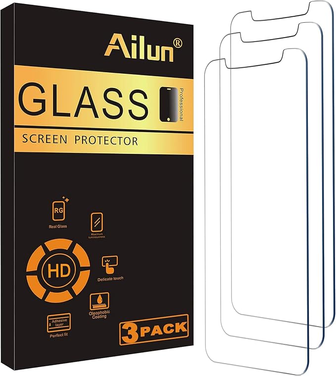 Ailun 3 Pack Screen Protector for iPhone 12 Mini 2020 | 5.4 Inch, Tempered Glass by Ailun