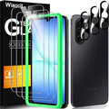Wiaocit Tempered Glass Screen Protector for Samsung Galaxy A17 5G | 3+3 Pack, 9H Hardness, Camera Lens Protector, Installation Frame, Bubble Free, Case Friendly by Wiaocit