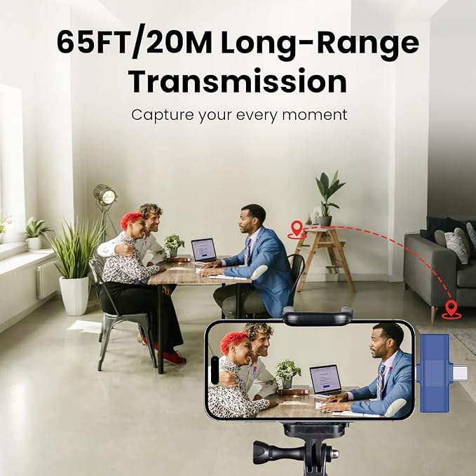 Wireless Lavalier Microphone for iPhone, Noise Cancelling | Crystal clear audio with noise reduction, plug and play with Lightning connector, perfect for TikTok and vlog - Image 8