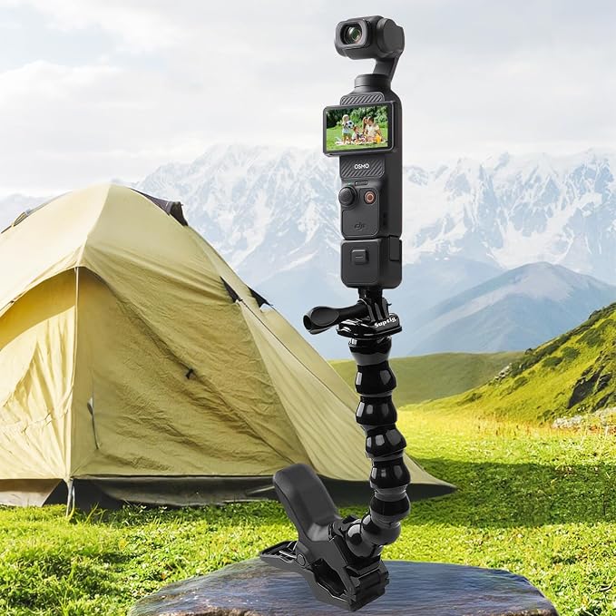 Suptig Jaws Flex Clamp Mount Gooseneck Mount for GoPro Mission Pro Gopro Hero 13 Hero 12 Hero 11 Hero 10 Hero 9 Hero 8 Hero 7 Hero 6 Hero 5 Hero 4 Session Hero 3 Akaso DJI osmo Arlo Action Camera. - Image 9