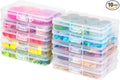 IRIS USA Photo Storage Cases |Made in USA| Fits 4"x6", (10-Pack) - Clear | Picture Box Containers for Tasks, Stickers, Ephemera, & Flashcards Organization by IRISUSA