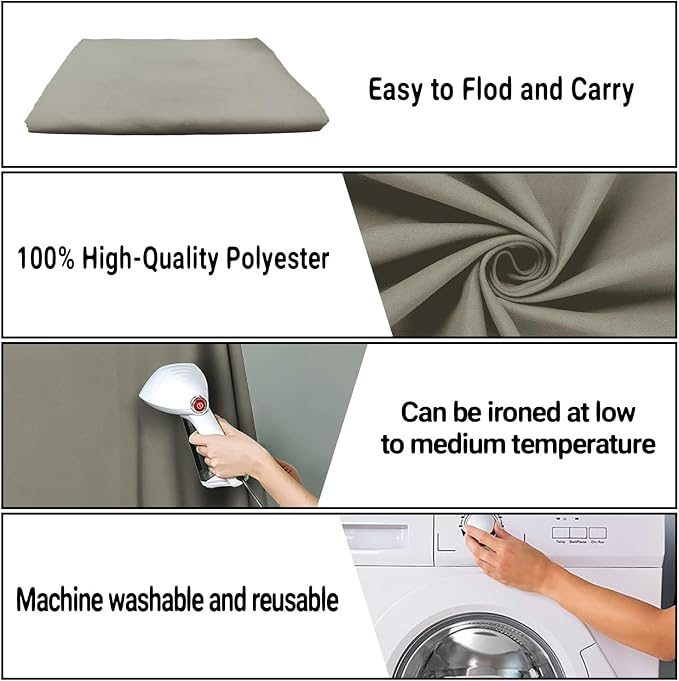 Grey Photography Backdrop for Photoshoot, Fabric 10x10ft | Polyester Studio Photo Backgrounds, Non Reflective, Easy to Hang, for Portrait Shoot, Product, Party Decor, Video Creation - Image 7