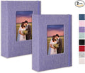 Small Photo Album 5x7, Pack of 2 Linen Picture Book, Each Mini 26-Page Album Holds 52 Photos, Art Presentation Folder for Postcards & Picture Storage by CHERRICH