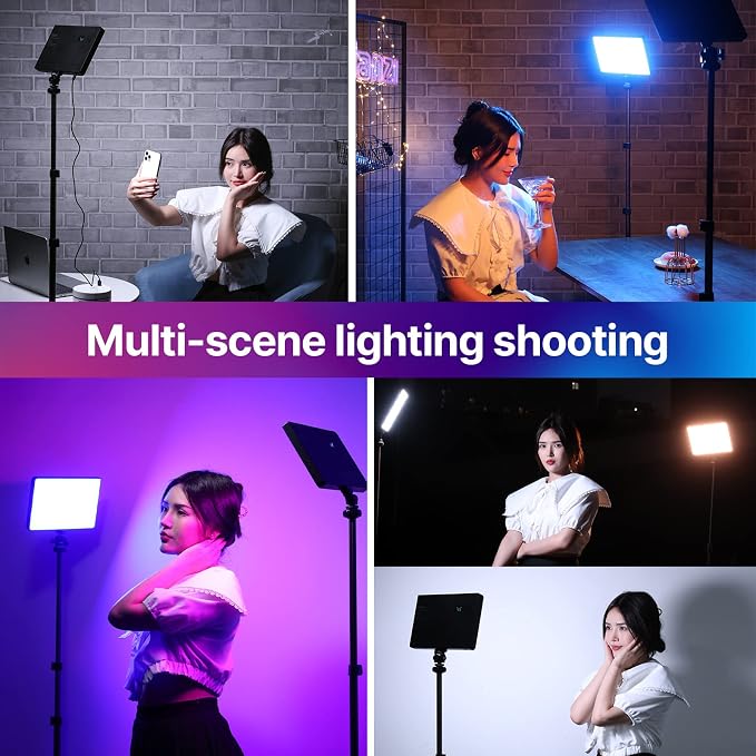 Ulanzi LT003 RGB LED Video Panel Light, 15W Big Panel 2500-9000K 8000mAh | Cri>95 360 Full Color, With Cct, Light Effects Bi- Color Modes, 120-Minute Battery Life For Content Creator Live Broadcast - Image 5