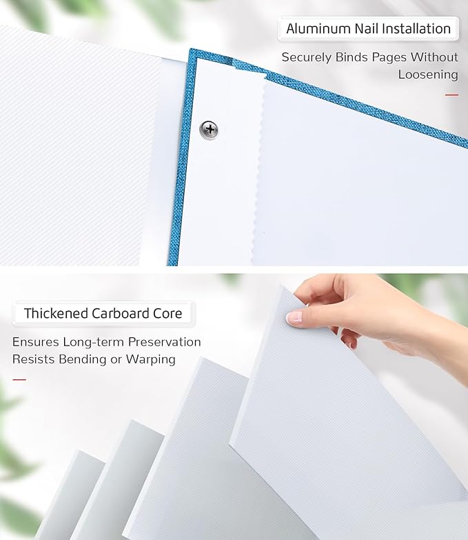 Artfeel Photo Album Self Adhesive Scrapbook Album for 3x5 4x6 5x7 8x10 Pictures,60 Pages Linen Cover with Display Window DIY Photo Book,Ideal Gifts for Family Travel Wedding Baby - Image 7