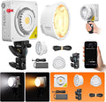 Godox ML100Bi 120W Portable LED Video Light 34300 Lux CRI 96+/TLCI 97+ | ML100 Bi Color COB LED Video Light 2800K-6500K 11 FX Effects for Filming Live Streaming Studio Photography by GODOX