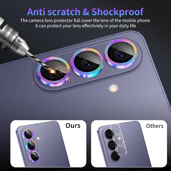 Camera Lens Protector for Samsung Galaxy S26,1 Pack | Tempered Metal Glass Camera Cover, HD Clear Anti-Scratch Lens Screen Protector Film,Case Friendly,Colorful Titanium - Image 4