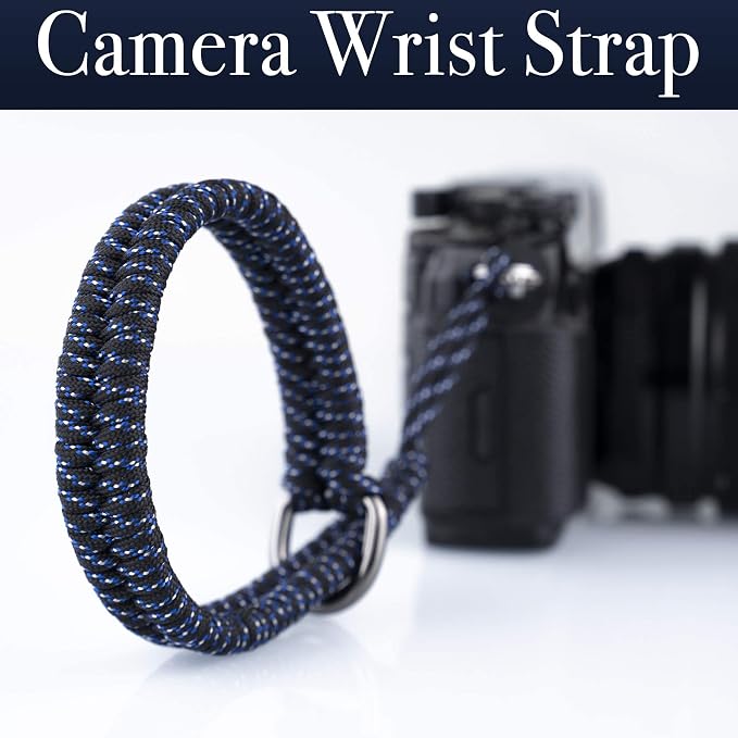 Camera Wrist Strap - DSLR Mirrorless Camera Quick Release Camera Hand Strap | with Safer Connector (Blue) - Image 2